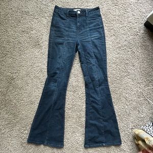High waisted flare jeans